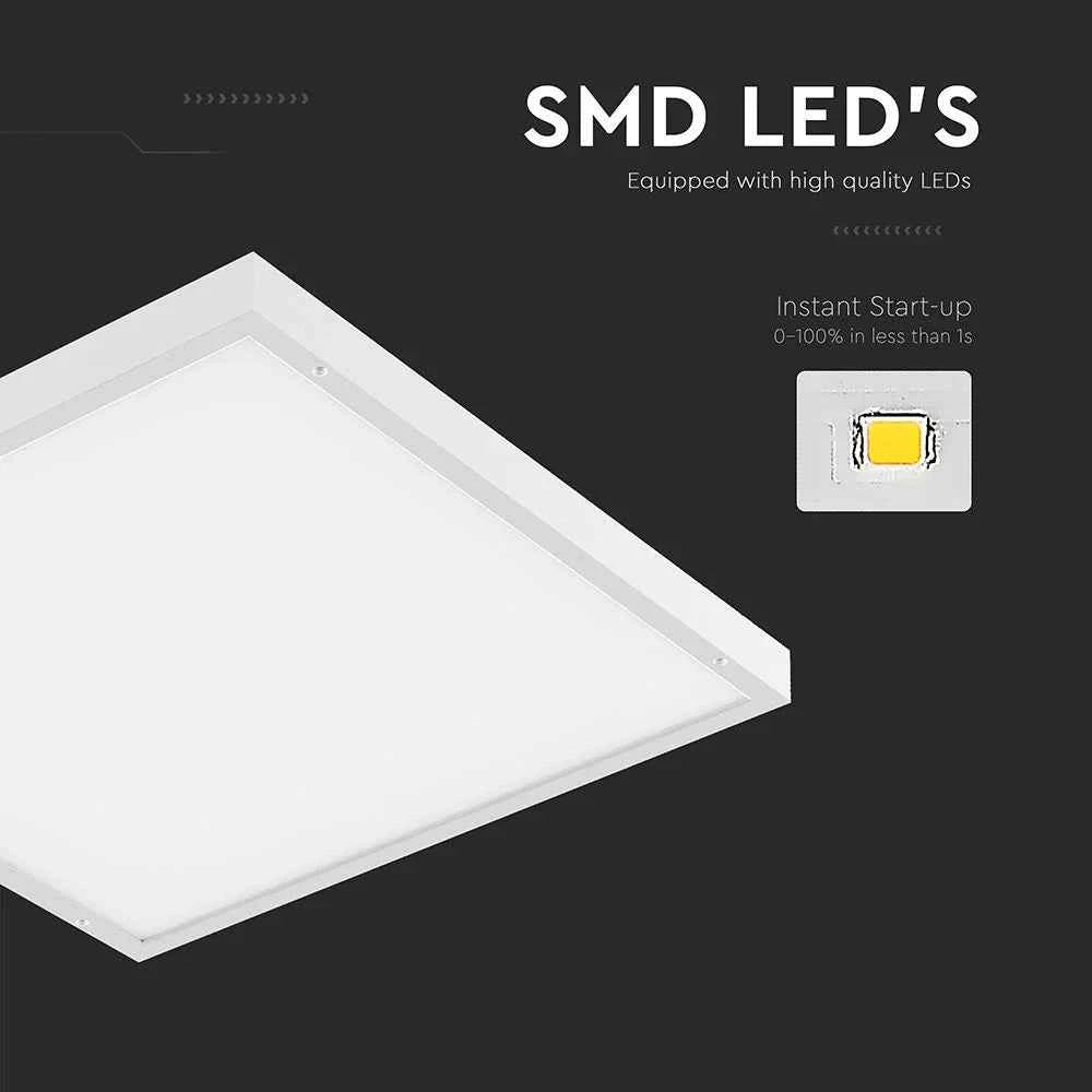 Pannello LED 36W 600×600 mm 2in1 da Incasso o Plafone 6500K