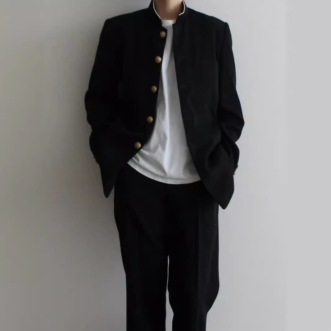 Abito casual da ragazzo in stile coreano e hongkonghese, a maniche lunghe, in stile college