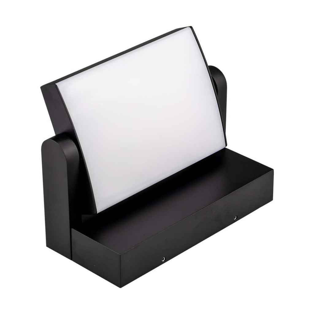 Lampada LED Muro 17W Rettangolare Ruotabile 4000K IP65 Nera