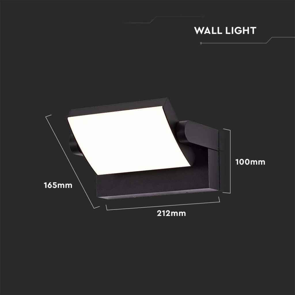 Lampada LED Muro 17W Rettangolare Ruotabile 4000K IP65 Nera