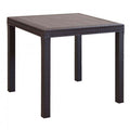 Tavolo Dallas 80 x 80 con Struttura in Plastica Stampata e Finitura Wicker