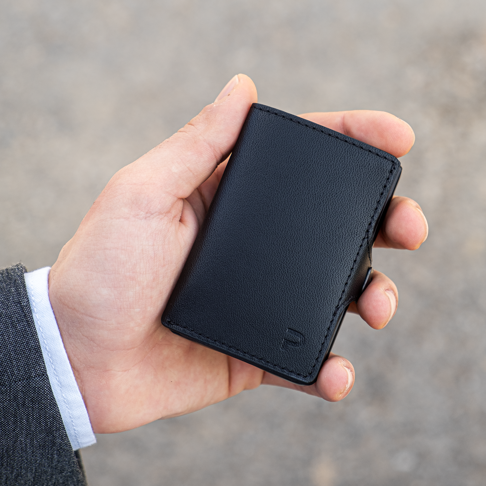 KLIK Minimal SLIM senza portamonete Pelle Nera