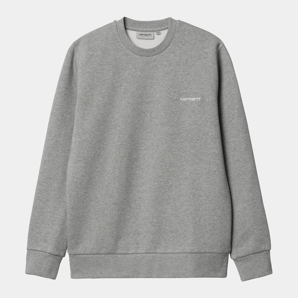 Carhartt felpa girocollo da uomo 1031242 00D grey heather-white