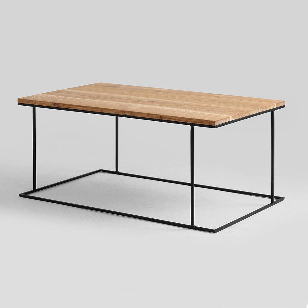Tavolino WALT legno massello 100x100, nero