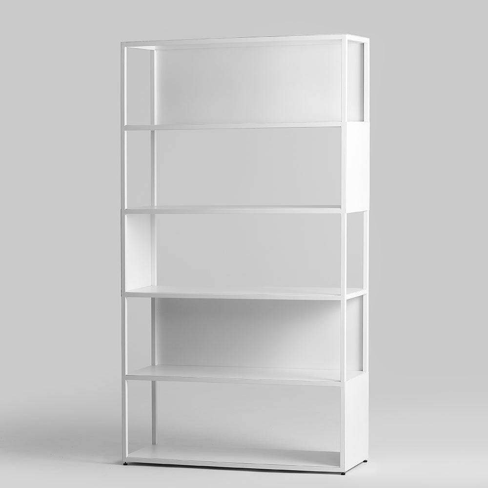 Libreria HYLLER SIDE METAL 100x180 bianco
