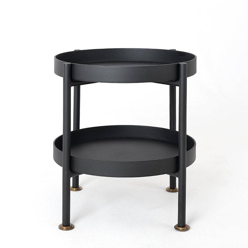 Tavolino da caffè HANNA METAL doppio - nero