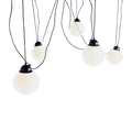 Lampada a Sospensione POPO GLASS M 5 - Nero