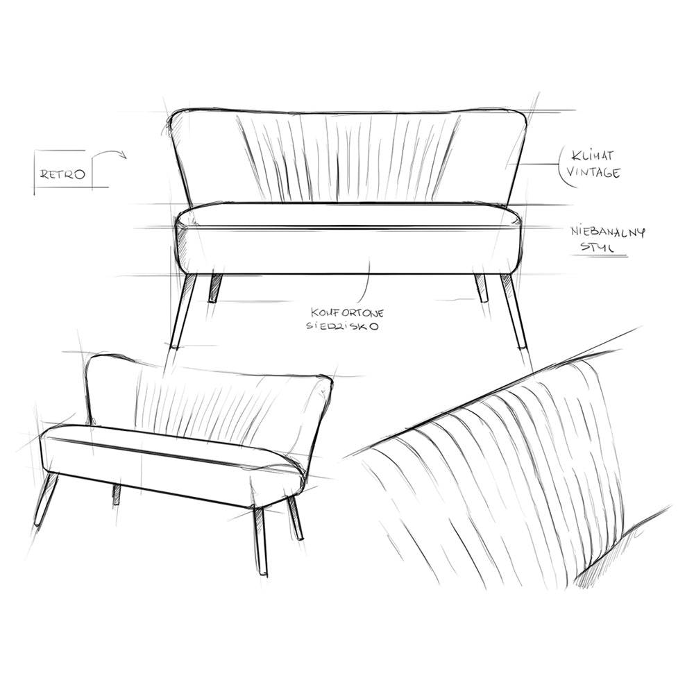 Divano HARRY 2 posti - Talpa naturale