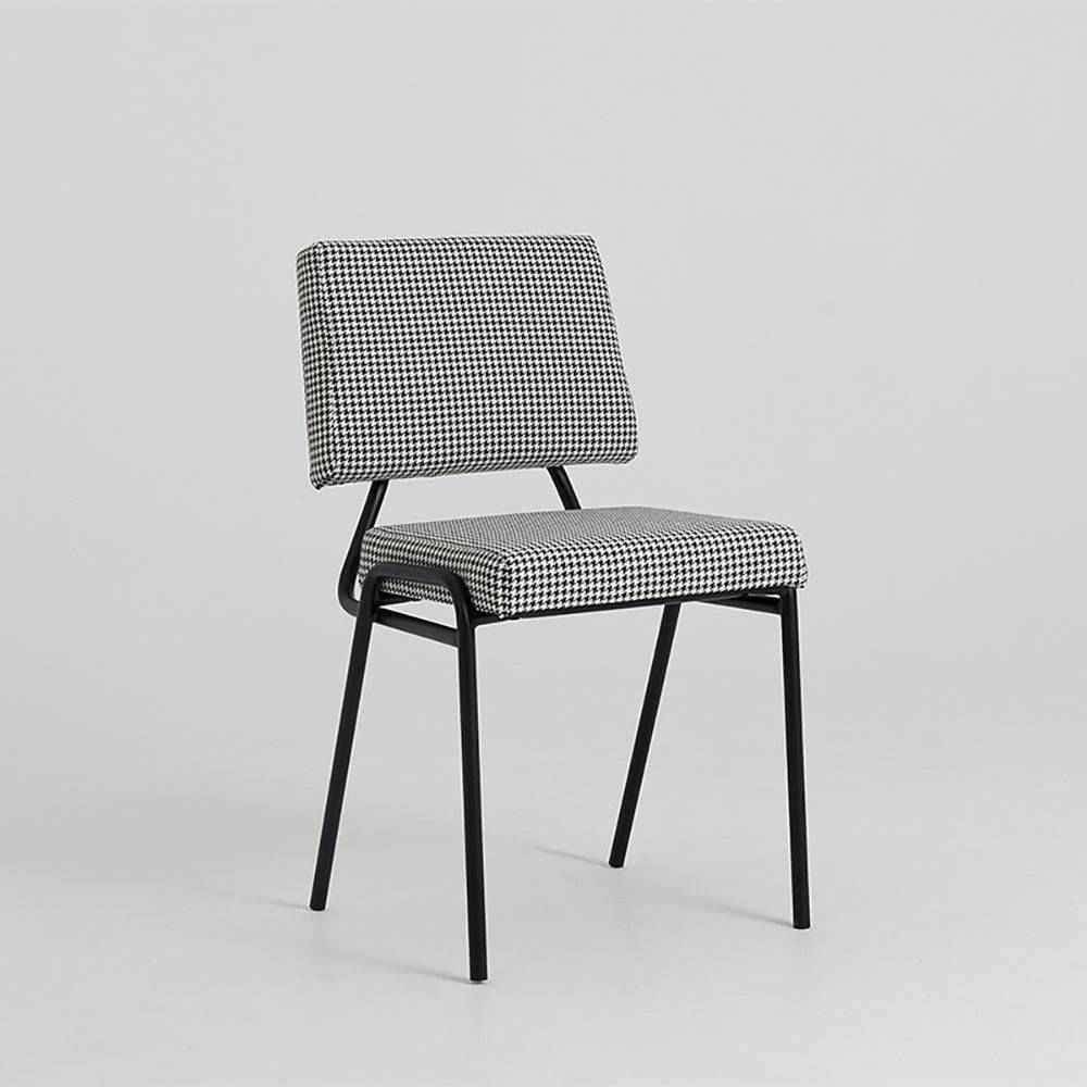 Sedia SIMPLE - pied de poule, nero