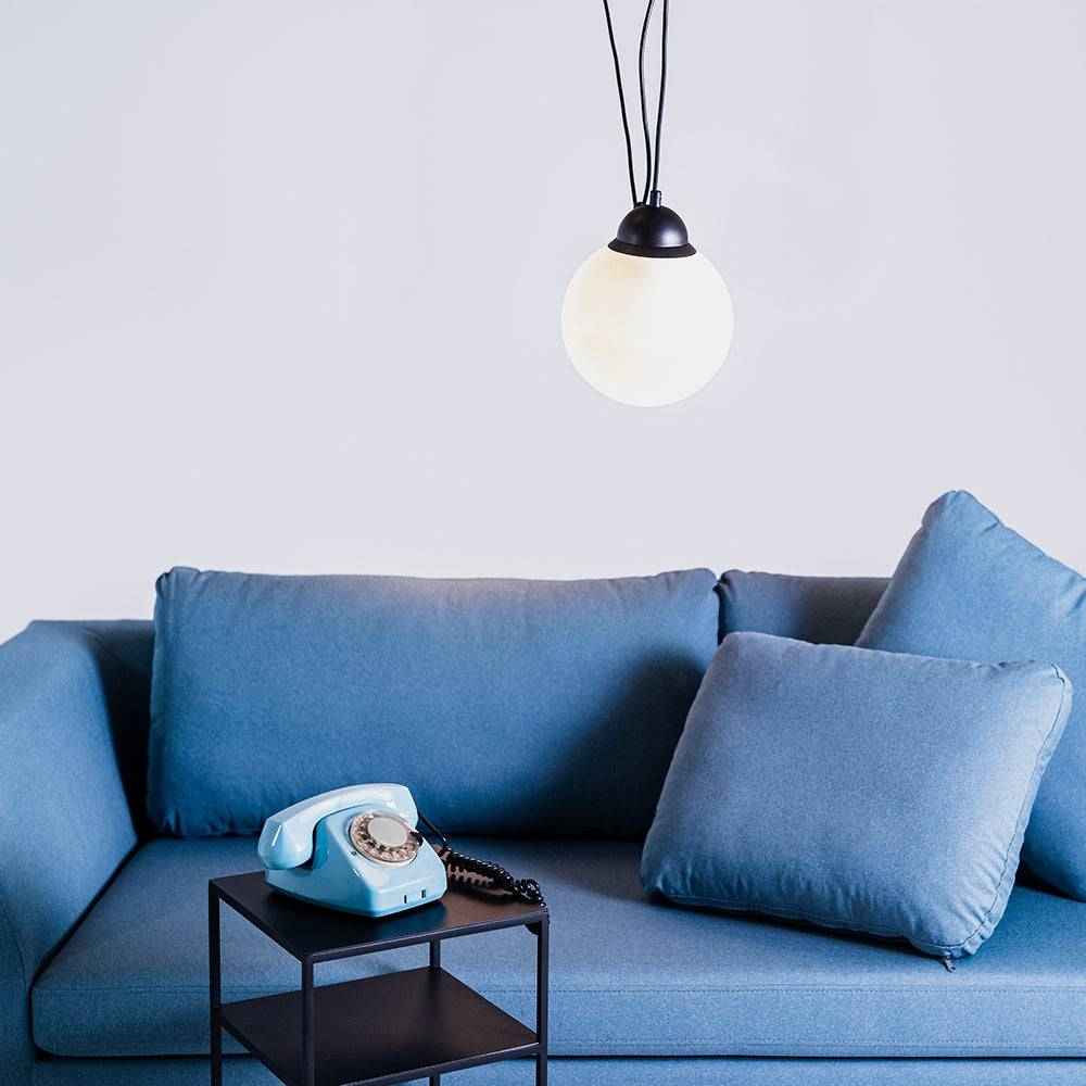 Lampada a sospensione POPO GLASS M 1 - nero
