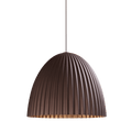 Lampada a sospensione PLISSART L marrone/rame