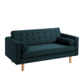 Divano 2 Posti TOPIC WOOD, Deep Sea, Legno Naturale