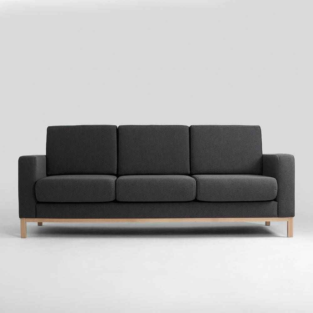Divano Letto 3 Posti SCANDIC, Carbonio, Naturale