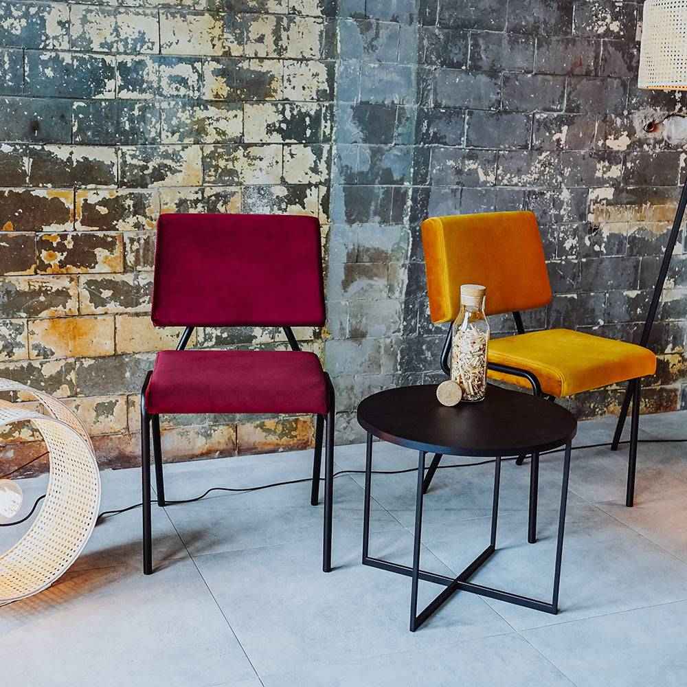 Sedia SIMPLE - passion fruit, nero