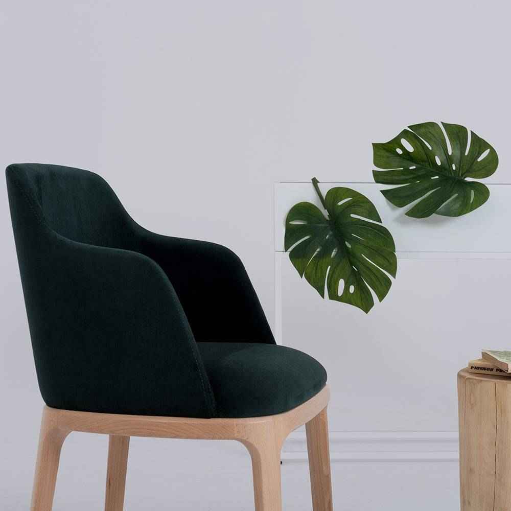 Sedia LULU con Braccioli - Verde Bottiglia