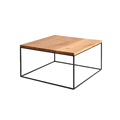 Tavolino Caffè TENSIO WOOD 100x100, impiallacciatura quercia, nero