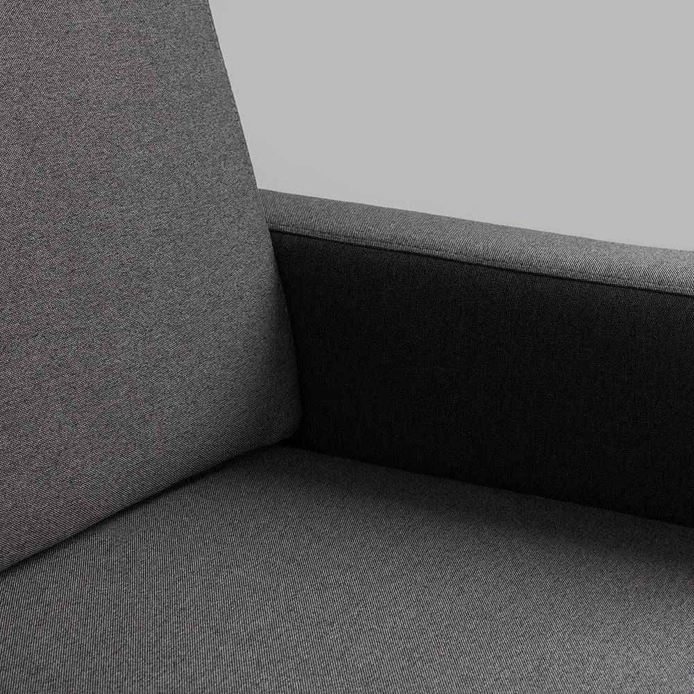 Divano Letto 3 Posti SCANDIC, Carbonio, Naturale