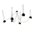 Lampadario POPO 6 - Nero