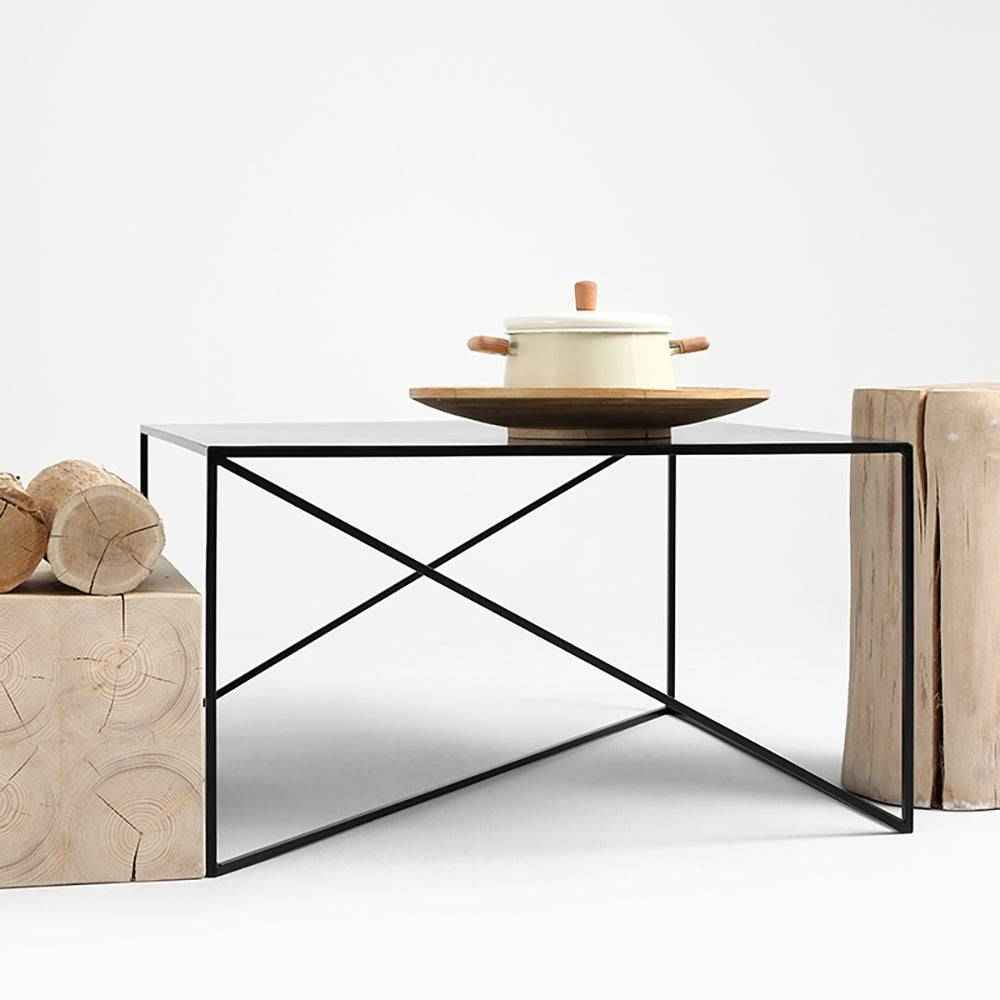 Tavolino MEMO METAL 100x100 Nero