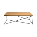 Tavolino MEMO WOOD 140, impiallacciatura rovere, nero