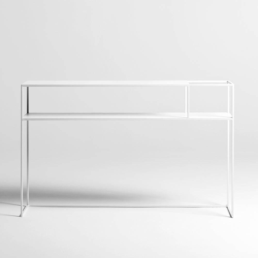 Tavolo Console Senso Flower Metal 120x25 Bianco