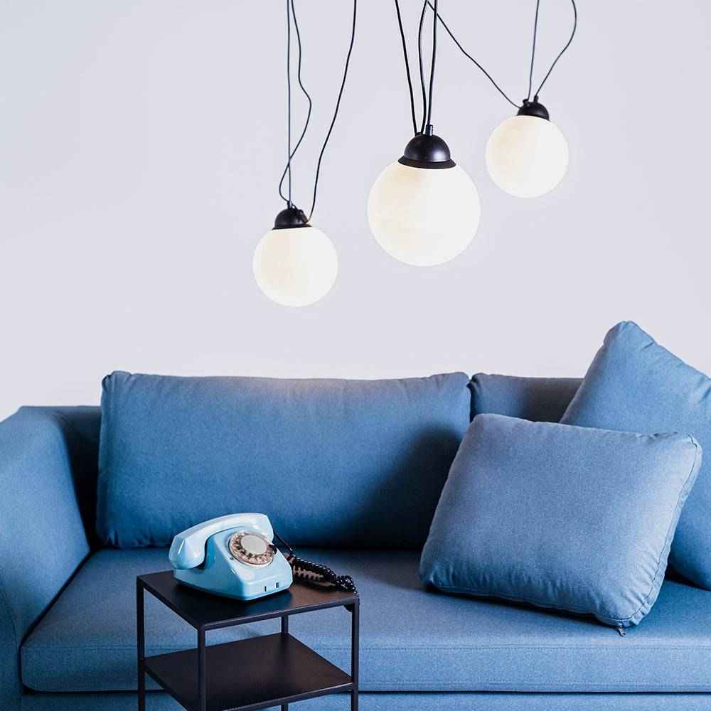 Lampada a sospensione POPO GLASS M 3 - nero