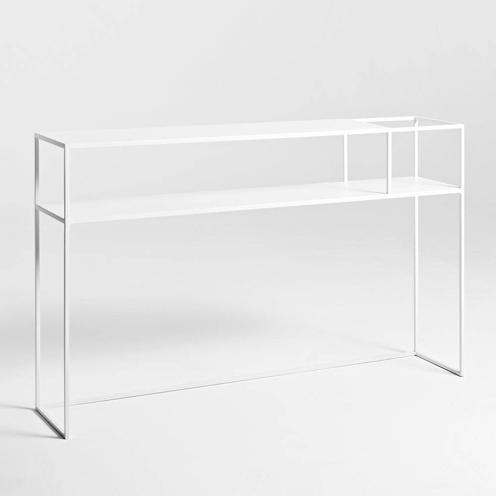 Tavolo Console Senso Flower Metal 120x25 Bianco
