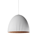 Lampada a sospensione PLISSART L bianco/rame