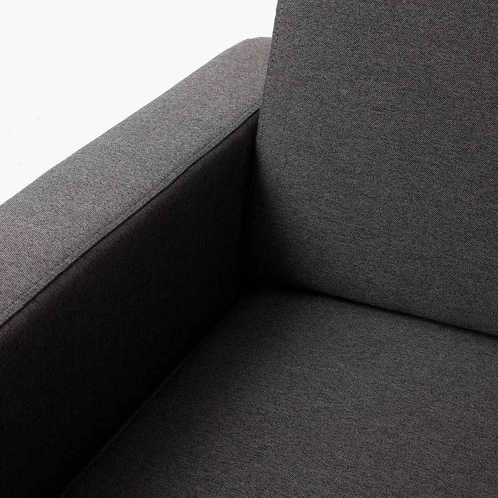 Divano Angolare 2 Posti Sinistro SCANDIC, Carbonio