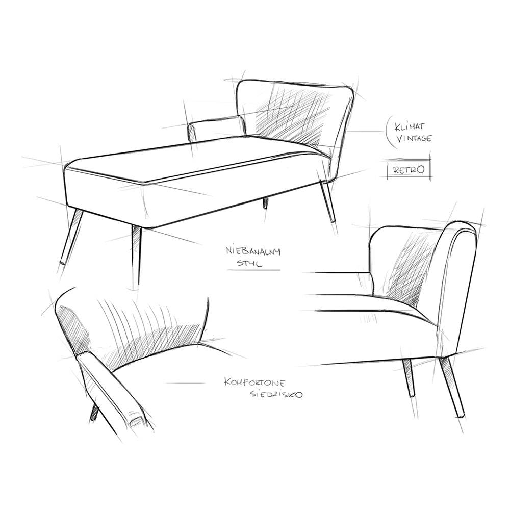 Chaise Lounge HARRY P - Polvere, naturale