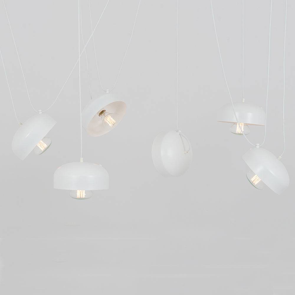 Lampadario POPO FLAT 6 - Bianco