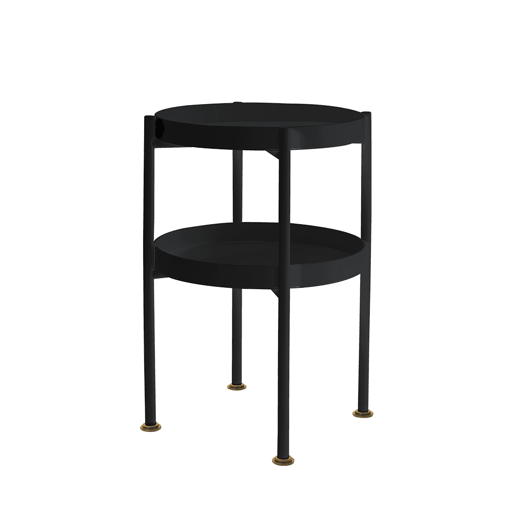 Tavolino laterale HANNA METAL 40-2F - nero