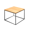 Tavolino TENSIO WOOD 50, impiallacciatura rovere, nero