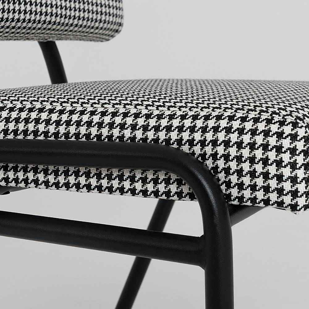 Sedia SIMPLE - pied de poule, nero
