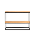 Mensola Julita 75-2F Legno Massello - Rovere e Nero