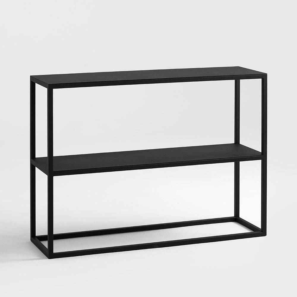 Rack JULITA METAL 75 doppio ripiano, nero