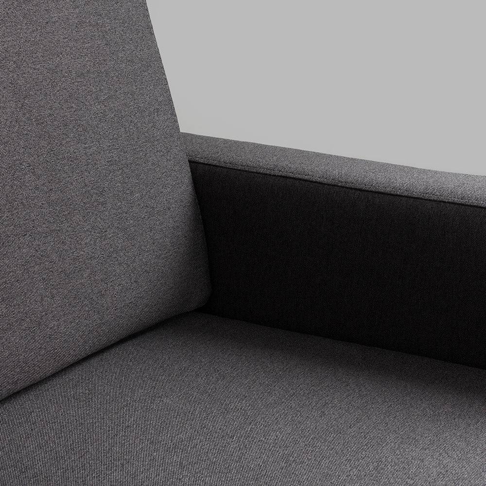 Divano Letto 3 Posti SCANDIC, Carbonio, Naturale