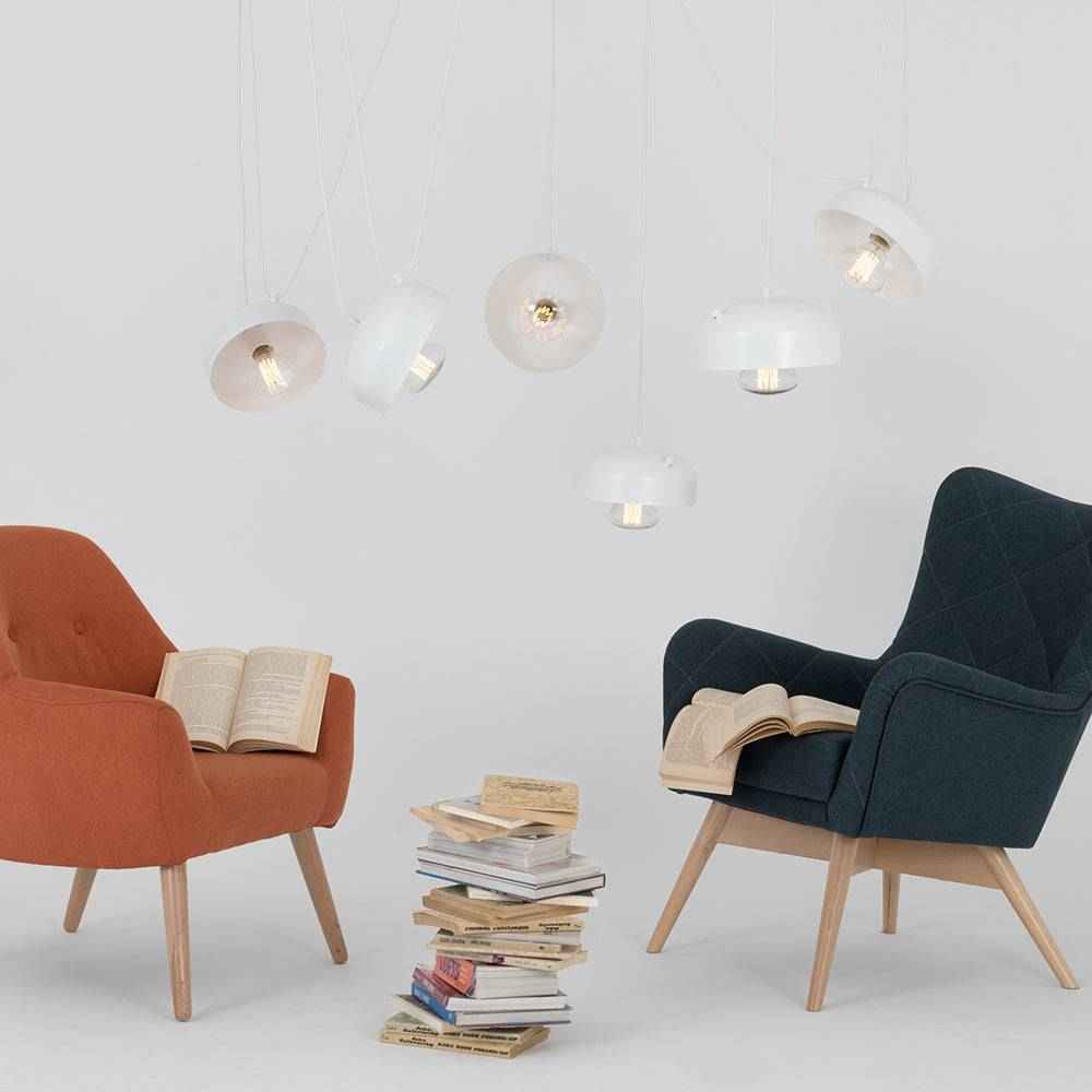 Lampadario POPO FLAT L 6 - Bianco