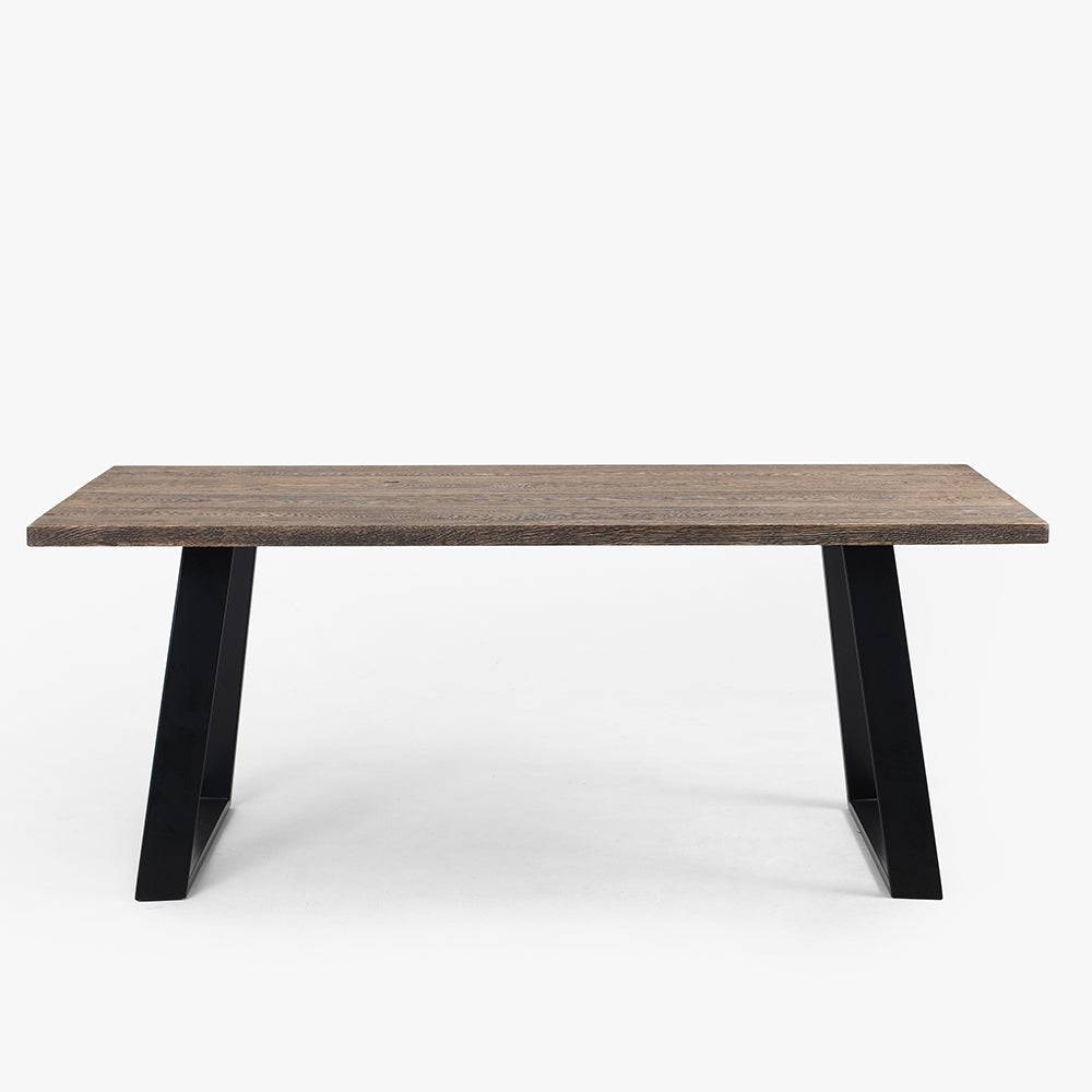 Tavolo da Pranzo HOFER 180x90 Legno Massello Rovere Nero