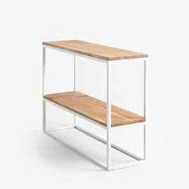 Rack JULITA METAL 75 doppio ripiano, bianco