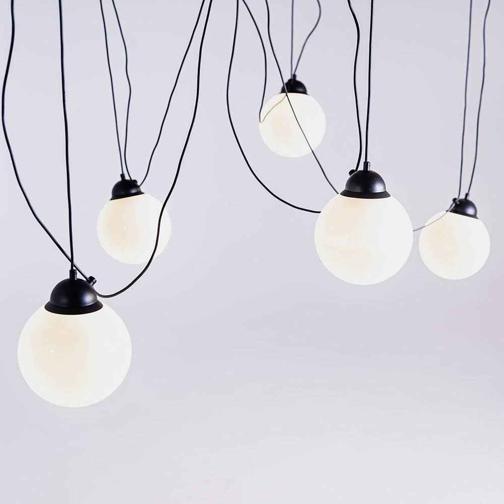 Lampada a Sospensione POPO GLASS M 5 - Nero