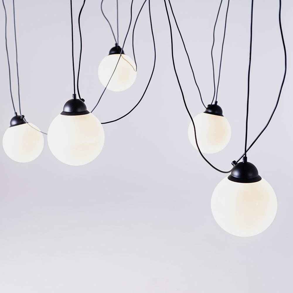 Lampada a Sospensione POPO GLASS M 5 - Nero
