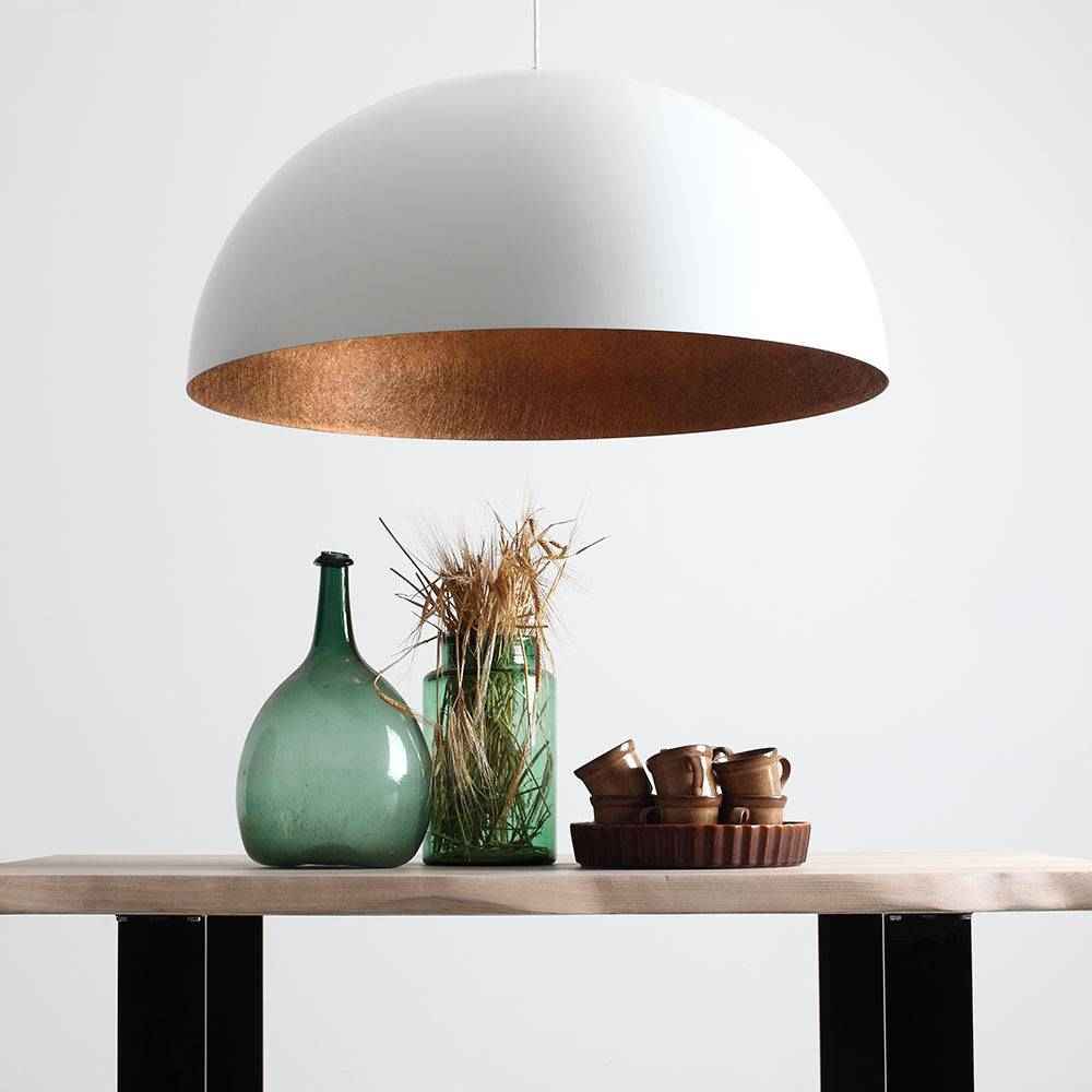 Plafoniera LORD 90 - Rame e Bianco
