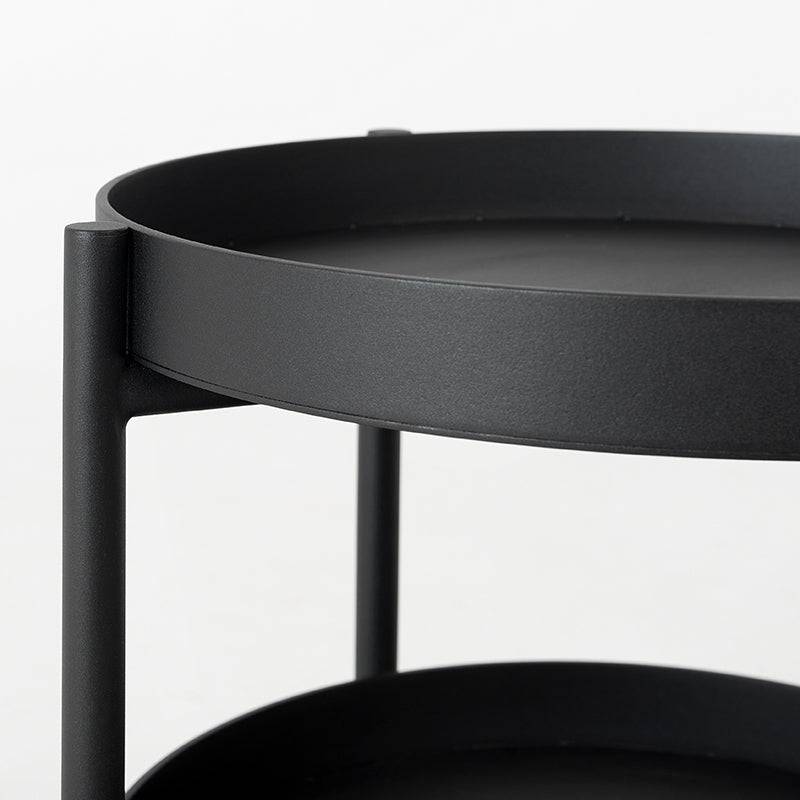 Tavolino da caffè HANNA METAL doppio - nero
