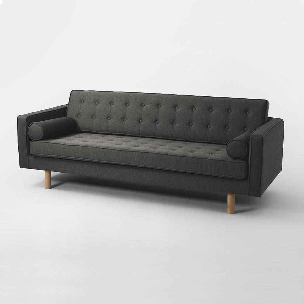 Divano Letto 3 Posti TOPIC WOOD, Acciaio, Naturale