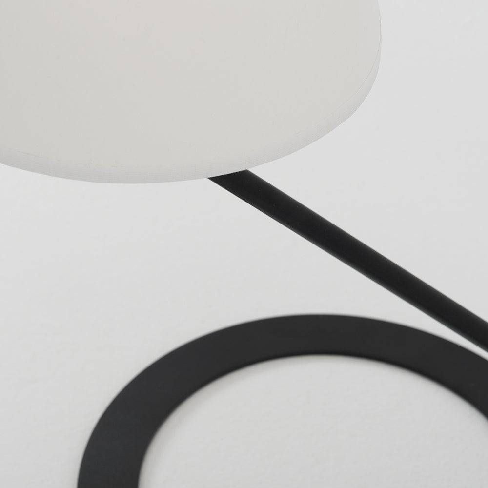 Lampada da Tavolo SHADE - Paralume Bianco Base Nera