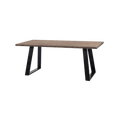 Tavolo da Pranzo HOFER 180x90 Legno Massello Rovere Nero