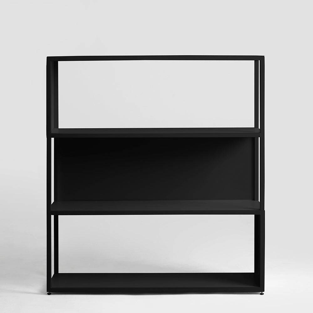 Libreria HYLLER SIDE METAL 100x110 nero
