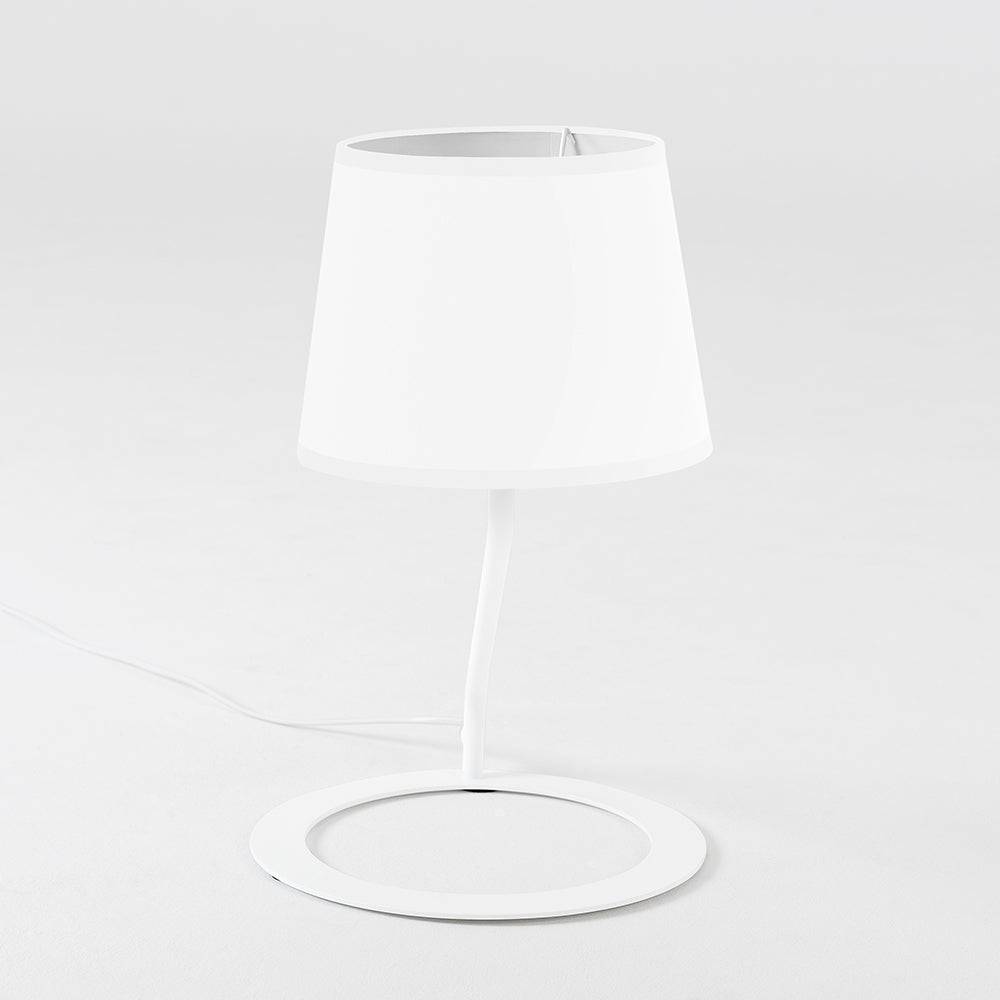 Lampada da Tavolo SHADE - Paralume Bianco Base Bianca