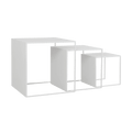 Set Tavolini 2WALL TRIO METAL 35x45x55, bianco